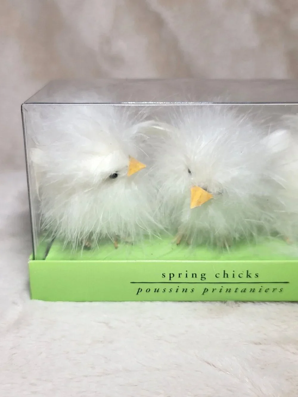 Pier 1 Imports Fuzzy Ducks Chicks Easter Spring Table Decor MIB - DISCONTINUED